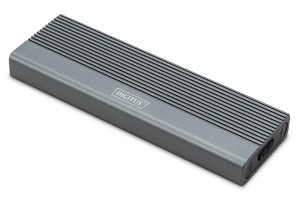Obudowa DIGITUS USB 3.1 Typ C na dysk SSD M.2 NVMe 10Gbps + SATA 6Gbps aluminiowa, beznarzędziowa