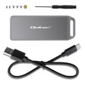Qoltec Mini Aluminiowa Obudowa | Kieszeń na dysk M.2 SSD | NVMe | PCIe | USB 3.1 | Super speed 10Gb/s | 2TB | Srebrna - 2663144
