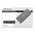 Qoltec Mini Aluminiowa Obudowa | Kieszeń na dysk M.2 SSD | NVMe | PCIe | USB 3.1 | Super speed 10Gb/s | 2TB | Srebrna - 2663147