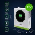 Qoltec Hybrydowy inwerter solarny Off-Grid 1500W | 100A | 12V | MPPT | Sinus | Opcja Wi-Fi | Power Factor 1.0 - 2664038