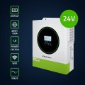 Qoltec Hybrydowy inwerter solarny Off-Grid 3500W | 100A | 24V | MPPT | BMS | opcja Wi-fi | Sinus | Power factor 1.0 - 2664052