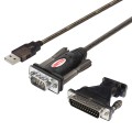 UNITEK Y-105A kabel równoległy Czarny 1,5 m USB Typu-A DB-9 - 2664802