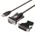 UNITEK Y-105A kabel równoległy Czarny 1,5 m USB Typu-A DB-9 - 738486