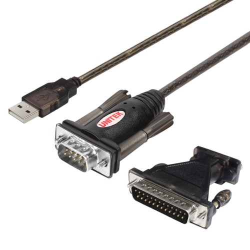 UNITEK Y-105A kabel równoległy Czarny 1,5 m USB Typu-A DB-9 - 2664805