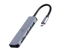 Gembird A-CM-COMBO6-02 stacja dokująca Przewodowa USB 3.2 Gen 1 (3.1 Gen 1) Type-C Szary - 2664847