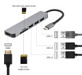 Gembird A-CM-COMBO6-02 stacja dokująca Przewodowa USB 3.2 Gen 1 (3.1 Gen 1) Type-C Szary - 2664848