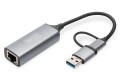 Adapter USB Typ-C na Gigabit Ethernet 2,5GUSB-C + USB A (USB 3.1/3.0) - 2054062