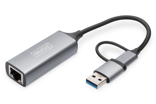 Adapter USB Typ-C na Gigabit Ethernet 2,5GUSB-C + USB A (USB 3.1/3.0) - 2054062