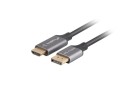 Lanberg CA-DPHD-20CU-0018-BK adapter kablowy 1,8 m DisplayPort HDMI Typu A (Standard) Czarny, Srebrny - 2664958
