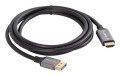 Lanberg CA-DPHD-20CU-0018-BK adapter kablowy 1,8 m DisplayPort HDMI Typu A (Standard) Czarny, Srebrny - 2664957