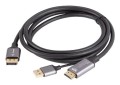 Lanberg CA-HDDP-20CU-0018-BK adapter kablowy 1,8 m DisplayPort HDMI + USB Czarny, Srebrny - 2664961