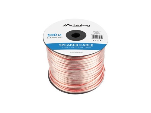 KABEL GŁOŚNIKOWY 2X1.0MM2 100M PRZEZROCZYSTY LANBERG - 2664965