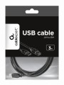 Kabel GEMBIRD CCP-USB2-AMBM-10 (USB 2.0 typu A M - USB 2.0 typu B M; 3m; kolor czarny) - 2665003