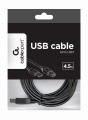 Kabel GEMBIRD CCP-USB2-AMBM-15 (USB 2.0 typu A M - USB 2.0 typu B M; 4,5m; kolor czarny) - 2665007