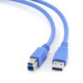 Kabel GEMBIRD CCP-USB3-AMBM-6 (USB 3.0 M - USB 3.0 Typu B F; 1,8m; kolor niebieski) - 2665012