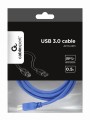 Kabel GEMBIRD CCP-USB3-AMBM-6 (USB 3.0 M - USB 3.0 Typu B F; 1,8m; kolor niebieski) - 2665014