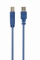 Kabel GEMBIRD CCP-USB3-AMBM-10 (USB 3.0 M - USB 3.0 Typu B M; 3m; kolor niebieski) - 2665032