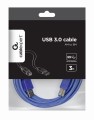 Kabel GEMBIRD CCP-USB3-AMBM-10 (USB 3.0 M - USB 3.0 Typu B M; 3m; kolor niebieski) - 2665033
