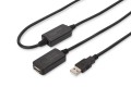 Kabel DIGITUS  DA-73102 (USB   ; 20m; czarny) - 1297113