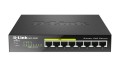D-Link DGS-1008P/E łącza sieciowe Nie zarządzany L2 Obsługa PoE Czarny - 1043346