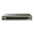 Tenda TEG1110PF-8-120W łącza sieciowe Nie zarządzany Gigabit Ethernet (10/100/1000) Obsługa PoE Czarny - 2665516