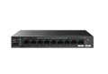 Tenda TEG1110PF-8-120W łącza sieciowe Nie zarządzany Gigabit Ethernet (10/100/1000) Obsługa PoE Czarny - 2511004