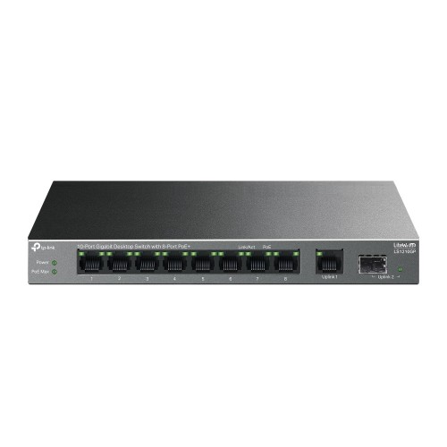 TP-Link LiteWave LS1210GP łącza sieciowe Nie zarządzany Gigabit Ethernet (10/100/1000) Obsługa PoE Czarny - 2665539