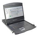 Digitus Konsola modułowa z monitorem TFT o przekątnej 19” (48,3 cm), 16-portowym przełącznikiem KVM & touchpadem, klawiatura amerykańska - 2314278