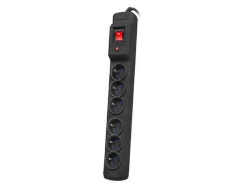 Armac Multi M6 | Listwa zasilająca | przeciwprzepięciowa, 6 gniazd, przewód 5m, czarna - 2666769