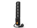 ACAR F5 Czarny 5 x gniazdo sieciowe 230 V 3 m - 2666796
