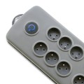 Qoltec 50162 ochrona przeciwprzepięciowa Szary 8 x gniazdo sieciowe 230 V 2,5 m - 2666804