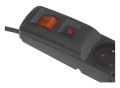 HSK DATA Acar F5 5 m 5 Gniazdo(a) sieciowe Wewnątrz/Na wolnym powietrzu Szary - 853985