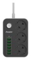 Energizer EPB2500W01EU rozgałęziacz 2 m 3 x gniazdo sieciowe Wewnętrzna Biały, Czarny - 2666825