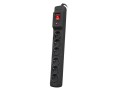 Armac M6/25/CZ rozdzielacz zasilania PDU 6 x gniazdo sieciowe Czarny - 2666835