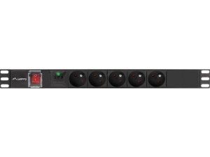 Listwa zasilająca Rack PDU 19" Lanberg 1U 10A 5x 230V PL 2m C14 Czarna