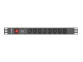 LANBERG LISTWA ZASILAJĄCA RACK PDU (1U, 16A, 8X IEC C13) - 2666880
