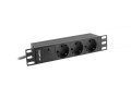 LANBERG LISTWA ZASILAJĄCA RACK 10" (1U, 10A, 3X SHUKO) - 2666889