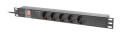 Lanberg PDU-05F-0200-BK rozdzielacz zasilania PDU 5 x gniazdo sieciowe 1U Czarny - 2666898