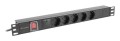 Lanberg PDU-05F-0200-BK rozdzielacz zasilania PDU 5 x gniazdo sieciowe 1U Czarny - 2666903