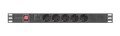 Lanberg PDU-05F-0200-BK rozdzielacz zasilania PDU 5 x gniazdo sieciowe 1U Czarny - 2666899