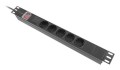 Lanberg PDU-05F-0200-BK rozdzielacz zasilania PDU 5 x gniazdo sieciowe 1U Czarny - 2666902