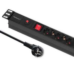 Listwa zasilająca Qoltec do RACK 19" 1U PDU CB 6xSCHUKO 2m