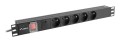 Lanberg PDU-05E-0200-BK rozdzielacz zasilania PDU 5 x gniazdo sieciowe 1U Czarny - 2666912