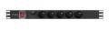 Lanberg PDU-05E-0200-BK rozdzielacz zasilania PDU 5 x gniazdo sieciowe 1U Czarny - 2666916