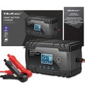 Qoltec 52490 Inteligentna mikroprocesorowa ładowarka 12V 8A | 24V 4A| Prostownik z funkcją naprawy do akumulatora AGM GEL | LCD - 2664007