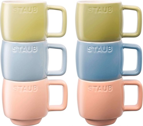 STAUB SERVING Zestaw 6 kubków ceramicznych - Wielokolorowy, 100 ml - 2657303