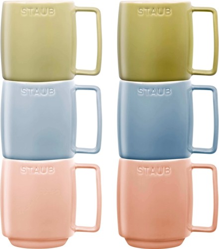 STAUB SERVING Zestaw 6 kubków ceramicznych - Wielokolorowy, 350 ml - 2657305