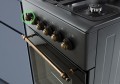 Kuchnia gazowo-elektryczna Retro Designe MPM-56-KRM-13 czarna - 2657925