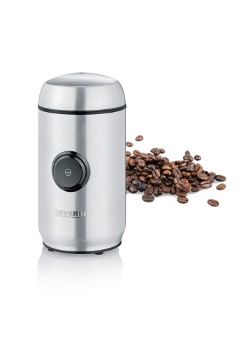 SEVERIN MŁYNEK DO KAWY I PRZYPAW INOX, POJEMNOŚĆ 50 G, ZWIJACZ KABLA, 2 NOŻE ZE STALI NIERDZEWNEJ, MOC 150W KM3879 - 2658365