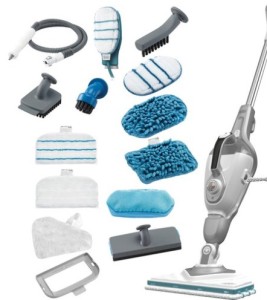 Mop parowy Black & Decker Steam-Mop + SteaMitt, pojemność 0,5 l, moc 1600 W, kolor szary